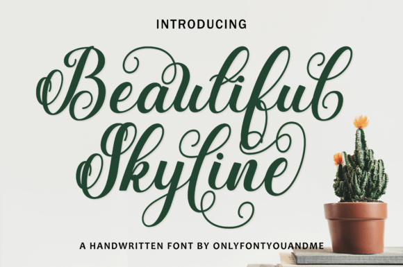 Beautiful Skyline: A Stylish Script Font for Elegant Branding