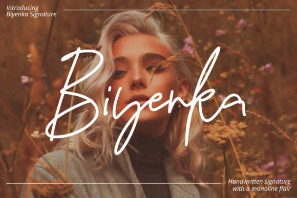 Biyenka Signature: Elevating Web Design with Elegant Script Typography