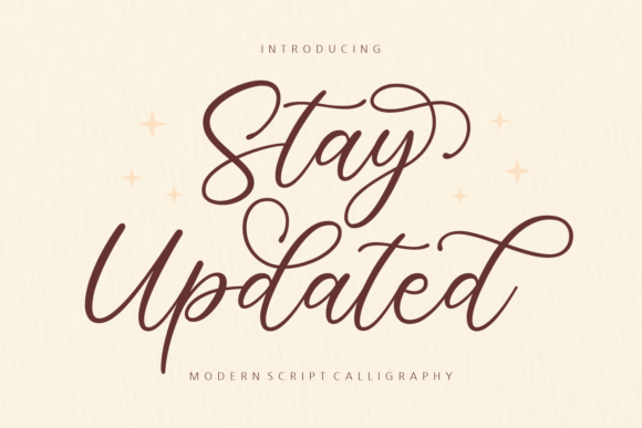 Elevate Your Craft with the Stay Updated Script Font