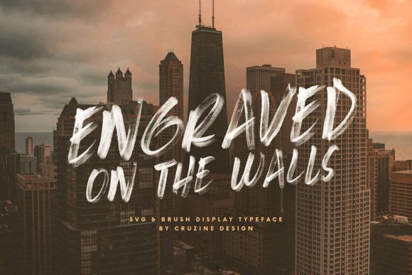 Engraved on the Walls: A Bold Script Font for Modern Editorial Design