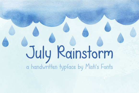 July Rainstorm: A Handwritten Font That Brings Organic Charm to Branding