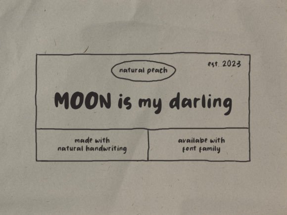Moon Darling: A Handwritten Font for Crafty Projects and Product Designs